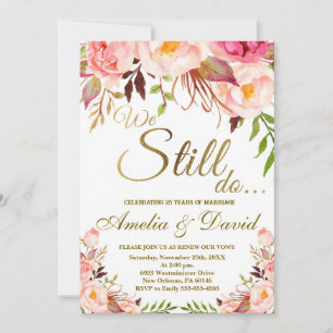 We Still Do invitation, Vow Renewal Invitation