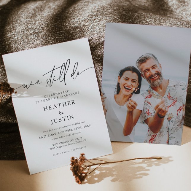 We Still Do Photo Wedding Vow Renewal Invitations (Creator Uploaded)
