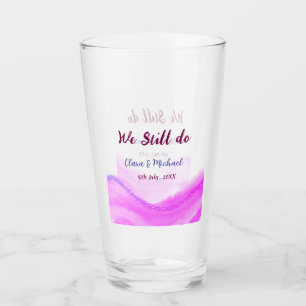 We still do pink purple watercolor glitter sparkle glass