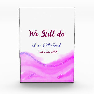 We still do pink purple watercolor glitter sparkle photo block