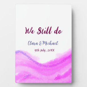 We still do pink purple watercolor glitter sparkle plaque