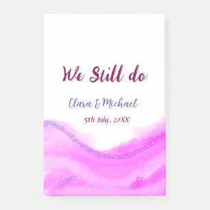We still do pink purple watercolor glitter sparkle post-it notes