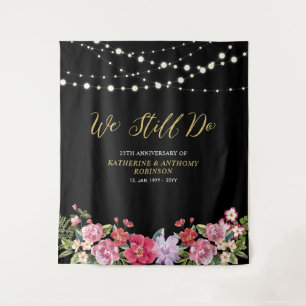 We Still Do   String Lights 50 Wedding Anniversary Tapestry