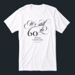 We Still Do Swirly Script 60th Wedding Anniversary Tri-Blend Shirt<br><div class="desc">Elegant We still do 60th wedding anniversary t-shirt with a swirly script, the number of years you've been married, and your names and wedding date. We still do t-shirt to celebrate your wedding anniversary and renew our vows. We still do 60th anniversary t-shirt with 60 in a dark grey font,...</div>