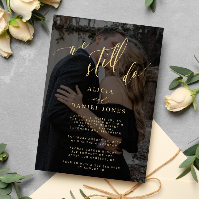 We still do vow renewal elegant photo anniversary invitation (Creator Uploaded)