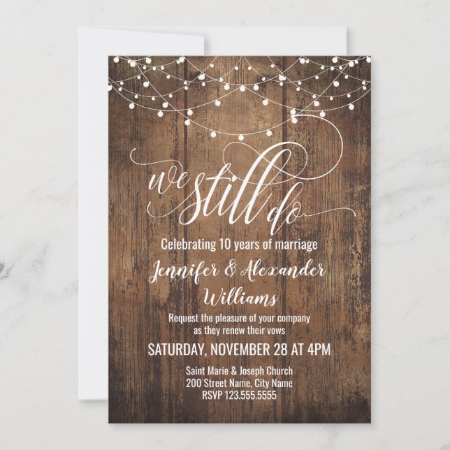 We Still Do Vow Renewal Invitation (Front)