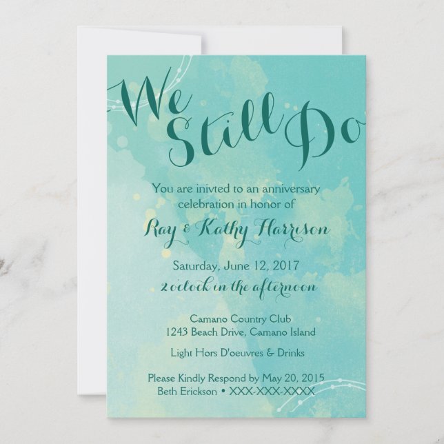 We Still Do Wedding Anniversary Invitation (Front)