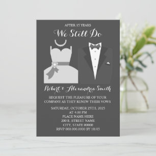 We Still Do Wedding Anniversary Renewal  Invitation