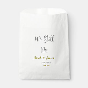 We still do wedding anniversary simple grey gold favour bags