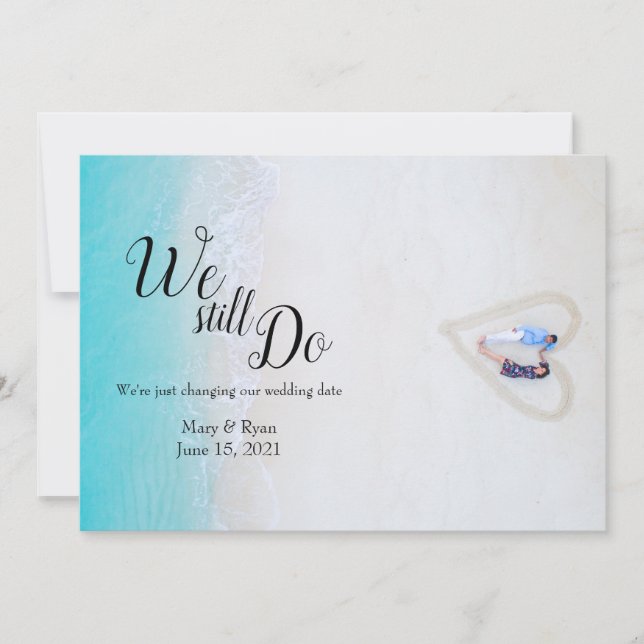 We Still Do | Wedding Postponement Simple Update Invitation (Front)