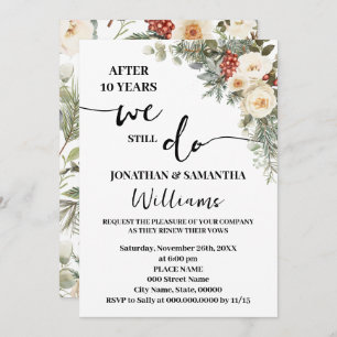 We Still Do Winter Wedding Anniversary Invitation