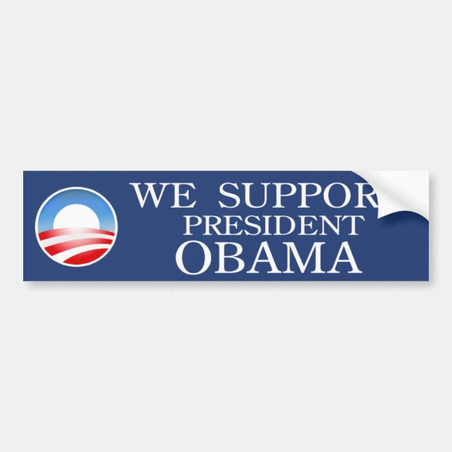 We Support Obama Bumper Sticker (Front)