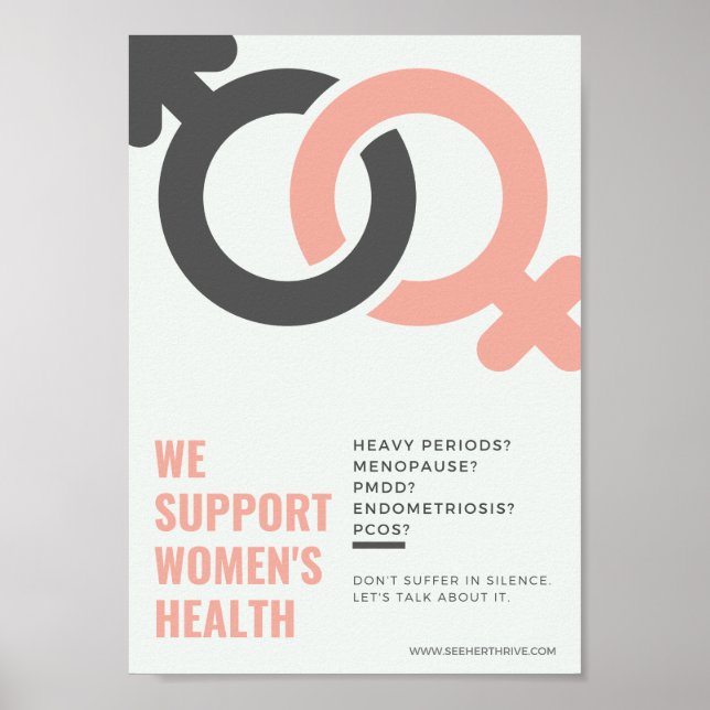 We support women's health workplace poster (Front)