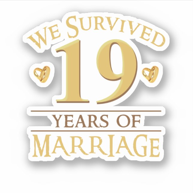 We Survived 19 Years Of Marriage Couple 19th Anniv (Front)