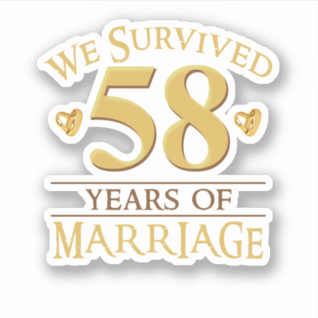 We Survived 58 Years Of Marriage Couple 58th Anniv (Front)