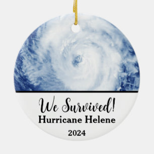 We Survived! Hurricane Helene 2024 Ceramic Tree Decoration