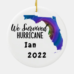We Survived! Hurricane Ian Florida 2022 Ceramic Tree Decoration