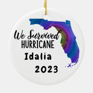 We Survived! Hurricane Idalia Florida 2023 Ceramic Tree Decoration