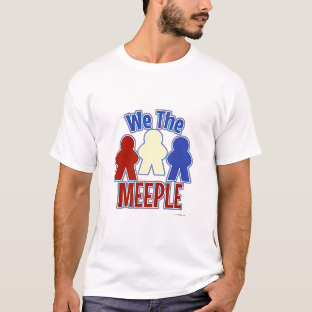 We The Meeple Tabletop Gamer Design T-Shirt (Front)