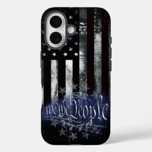 WE THE PEOPLE 13 Stars Industrial American Flag iPhone 16 Case