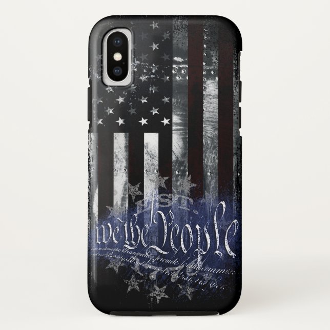 WE THE PEOPLE 13 Stars Industrial American Flag Case-Mate iPhone Case (Back)
