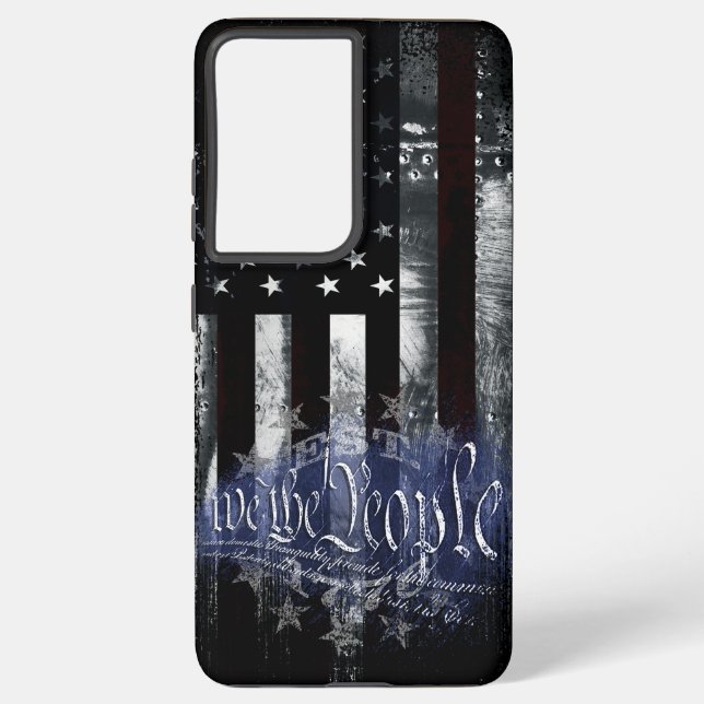 WE THE PEOPLE 13 Stars Industrial American Flag Samsung Galaxy S21 Ultra Case (Back)