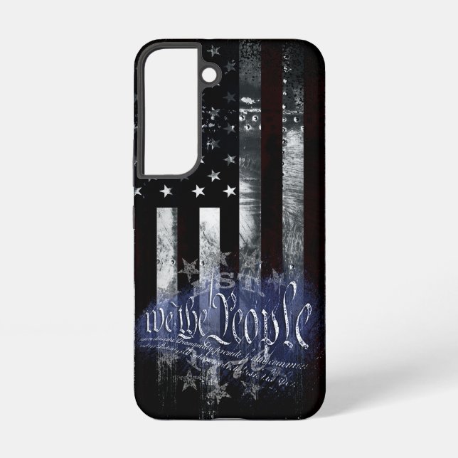 WE THE PEOPLE 13 Stars Industrial American Flag Samsung Galaxy S22 Case (Back)