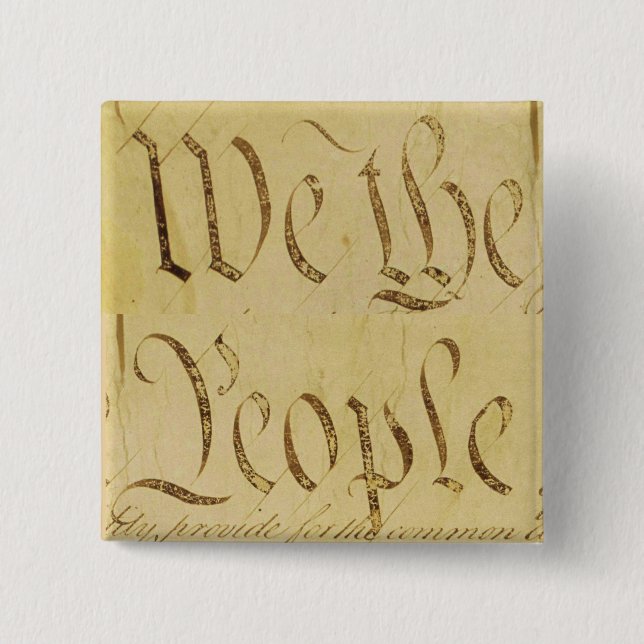 We the People 15 Cm Square Badge (Front)