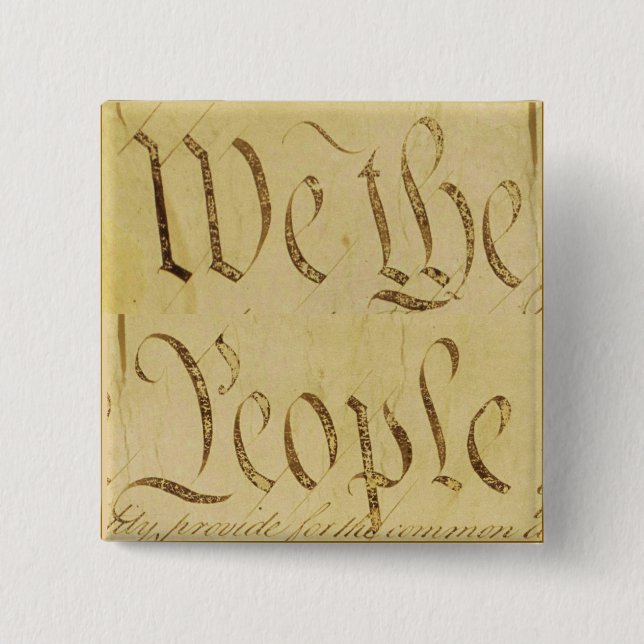 We The People 15 Cm Square Badge (Front)