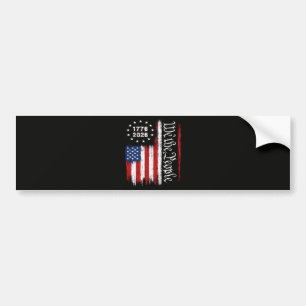 We The People 1776 2026 Patriotic Flag Bumper Sticker