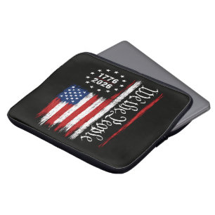We The People 1776 2026 Patriotic Flag Laptop Sleeve
