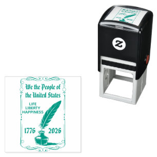 We the People 1776–2026 Quill Anniversary Art Self-inking Stamp
