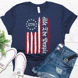 We The People 1776 Betsy Ross Flag 4th Of July T-Shirt