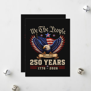 We The People 250 Years Freedom Eagle Holiday Card