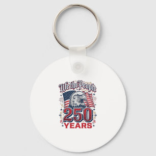 We The People 250 Years Patriotic Eagle Vintage De Key Ring