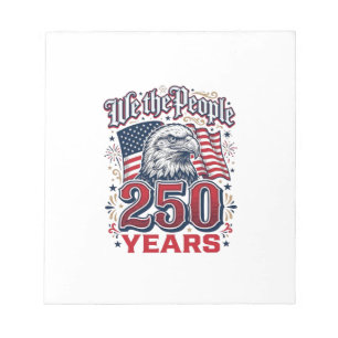 We The People 250 Years Patriotic Eagle Vintage De Notepad