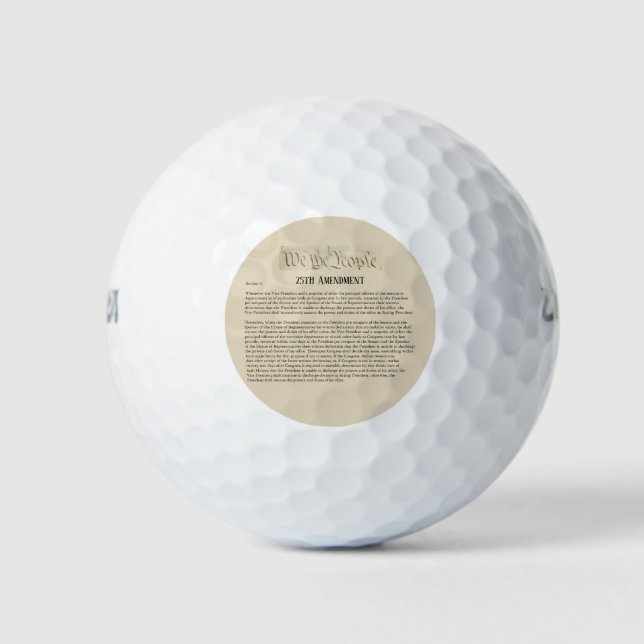 We the People 25th Amendment Constitution Resist Golf Balls (Front)