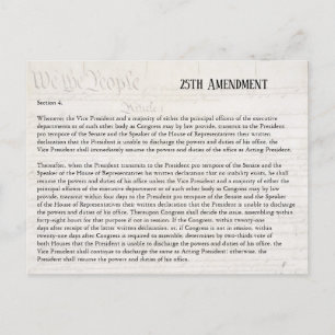 We the People 25th Amendment Constitution Resist Postcard
