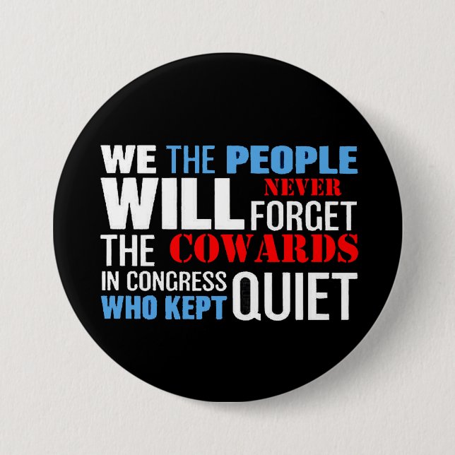 we the people... 7.5 cm round badge (Front)