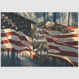 We The People American Constitution Bald Eagle Tissue Paper