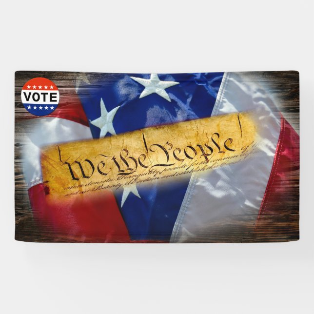 We The People American Constitution  Banner (Horizontal)