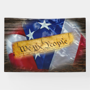 We The People American Constitution Banner