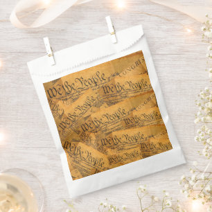 We The People American Constitution Favour Bags