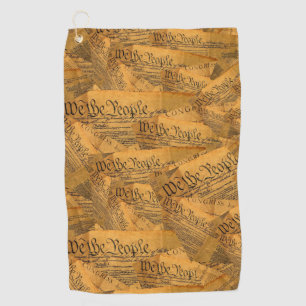 We The People American Constitution Golf Towel