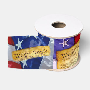 We The People American Constitution Grosgrain Ribbon