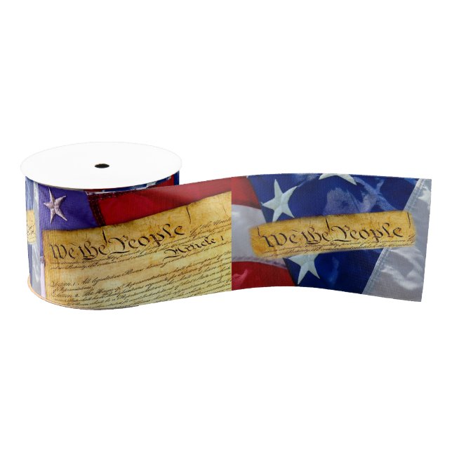 We The People American Constitution Grosgrain Ribbon (Spool)