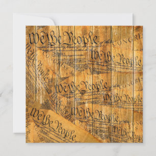 We The People American Constitution Note Card