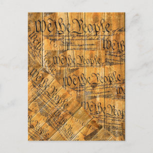We The People American Constitution Postcard