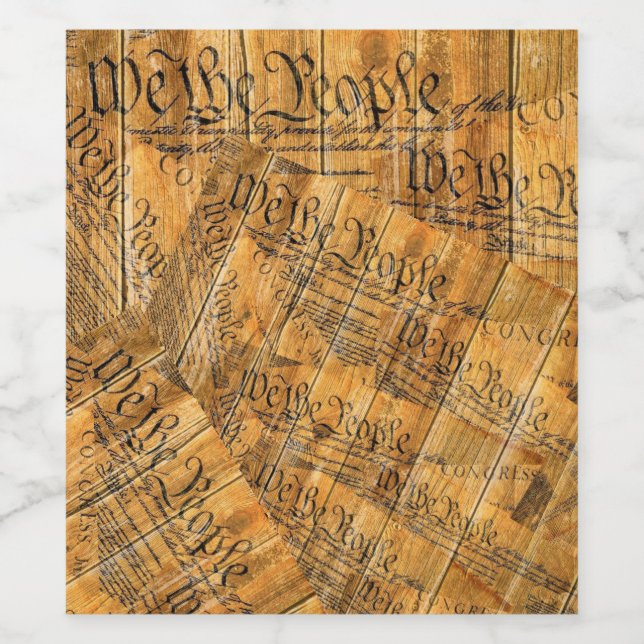 We The People American Constitution Wine Label (Single Label)