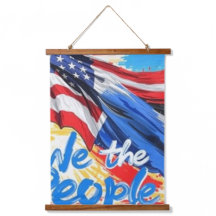 We The People | American Flag Brushstroke Patrioti